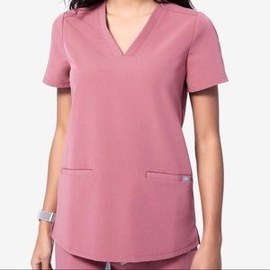 FIGS LIMITED EDITION MAUVE 3 POCKET SCRUB TOP- NWT
